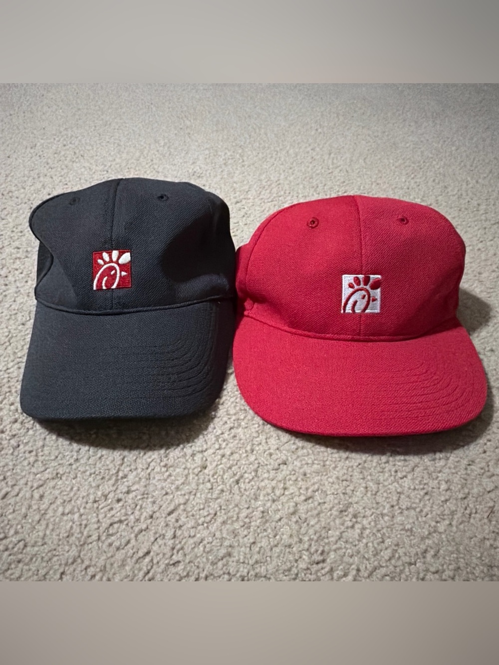 Chic-Fil-A 2-Two Adjustable Dark Gray And Red Uniform Cap Hat Restaurant Unisex
